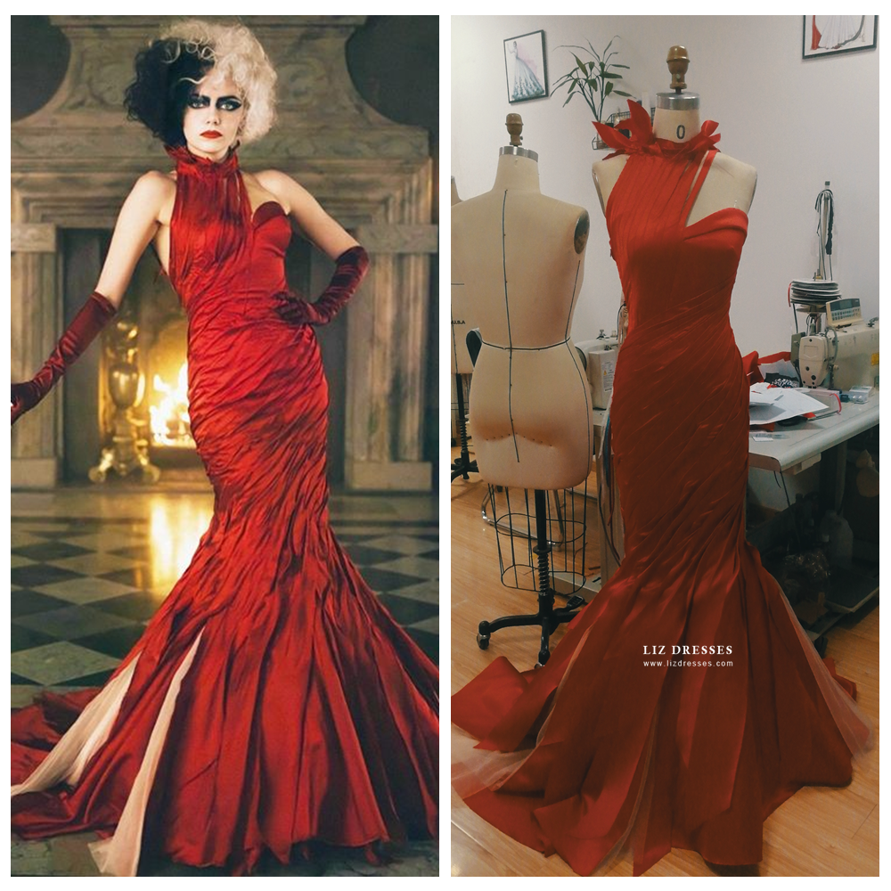 cruella red dress